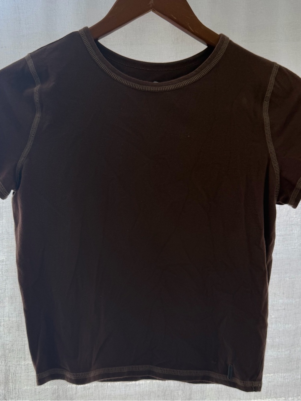 Hollister Women's Short Sleeve Crewneck Tee — Dark Brown